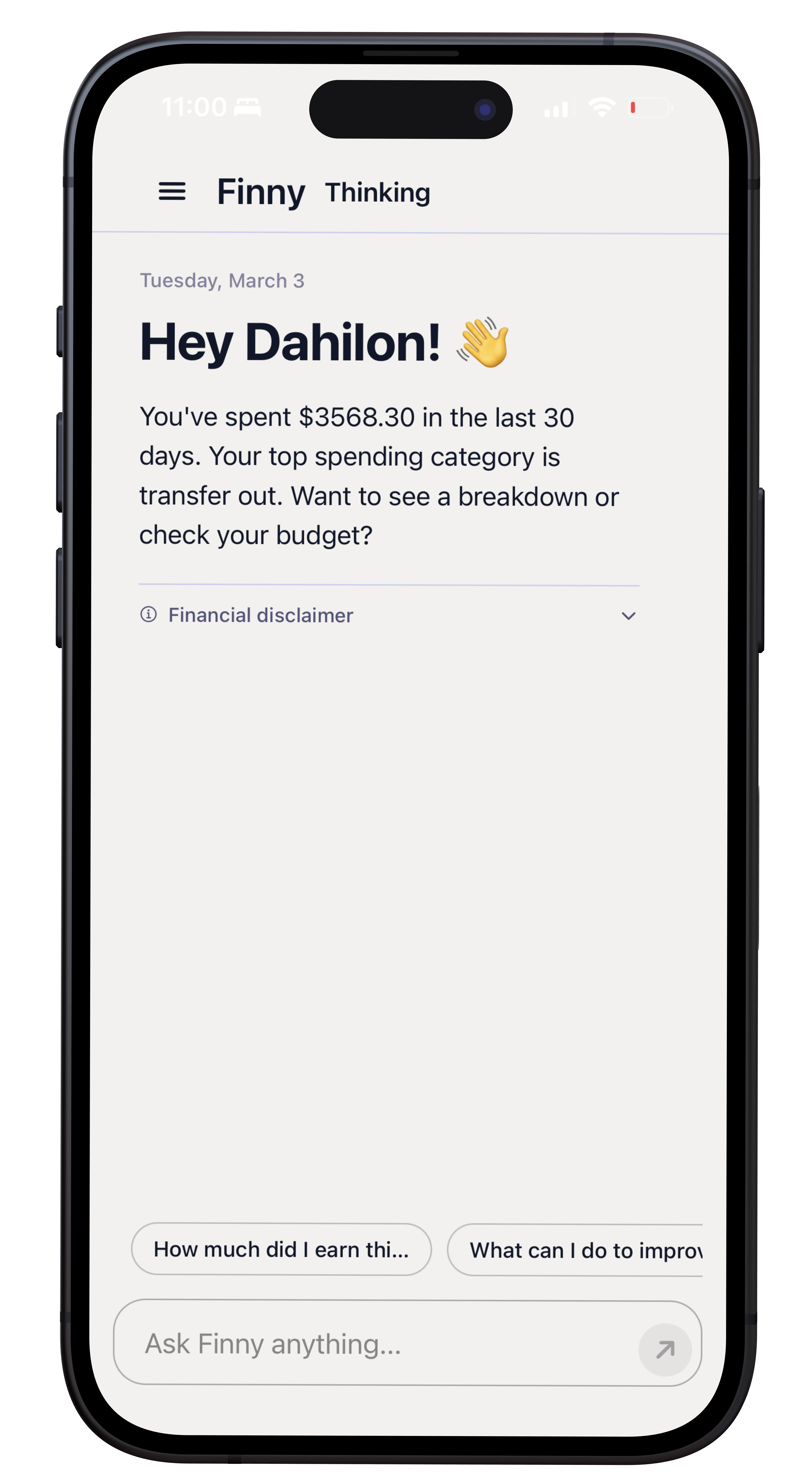 Finlingo insights on phone